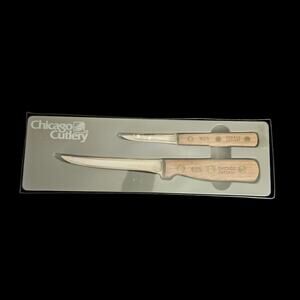 Chicago Cutlery Walnut Tradition Knife Set 102S 62S USA Boxed
